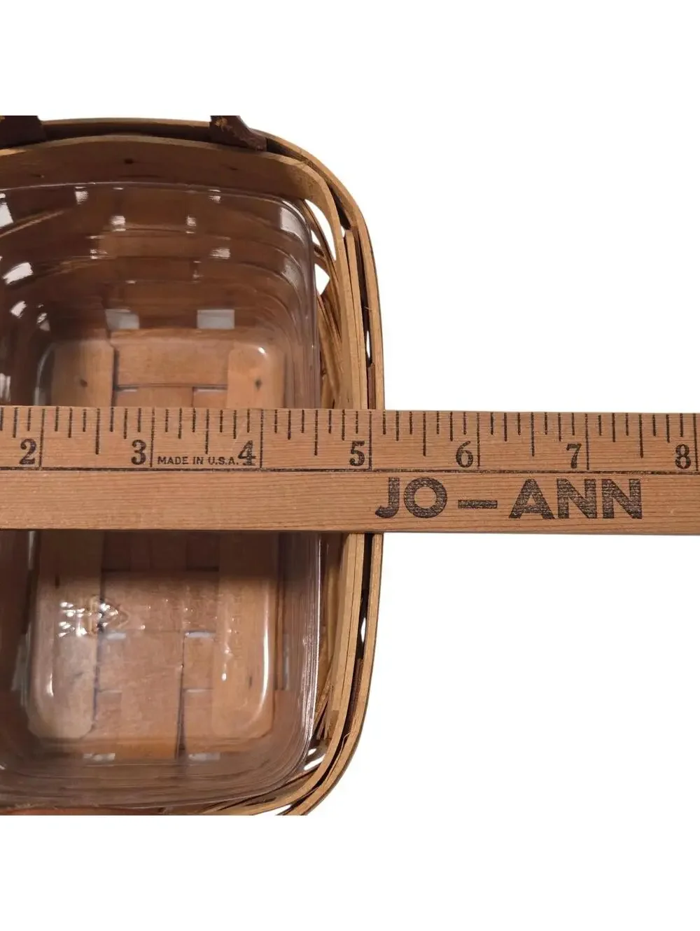 Vintage 1998 Longaberger Tea Basket Leather Handles Protector & Paperwork Signed